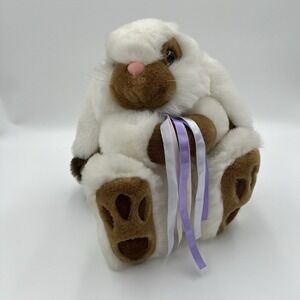 Vintage Chrisha Playful Plush bunny rabbit 1988‎ 11" Soft Cuddly Toy